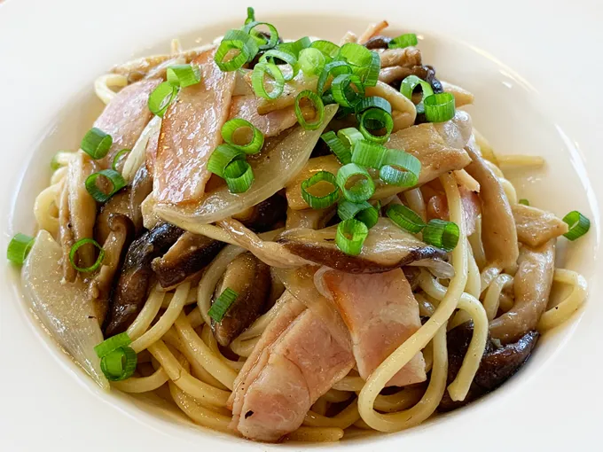 きのことベーコンの和風醤油